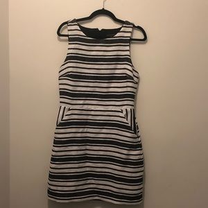 BR black and white dress with small open back